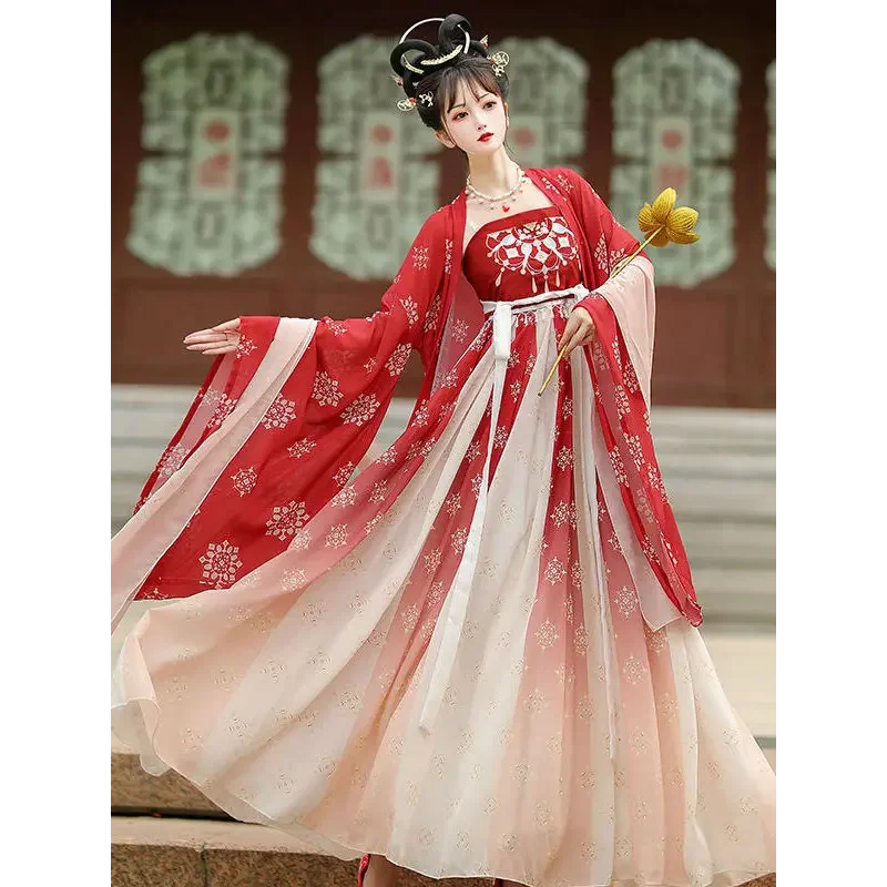 

Ancient Chinese Costume Fairy Hanfu Dress Women Elegant Traditional Chinese Tang Suit Girl Noble Princess Costume Folk Dance