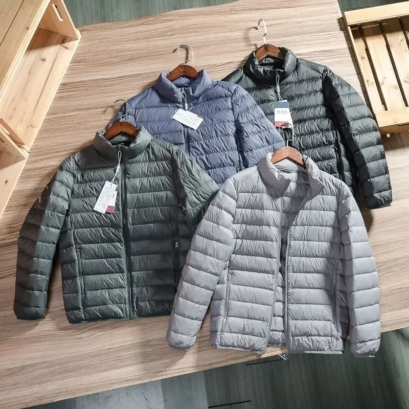 Men's Lightweight Down Cotton Coat Winter Hooded Jacket Casual Versatile Stand Collar Warm Cotton-padded Coat cotton jacket,down jacket,puffer jacket