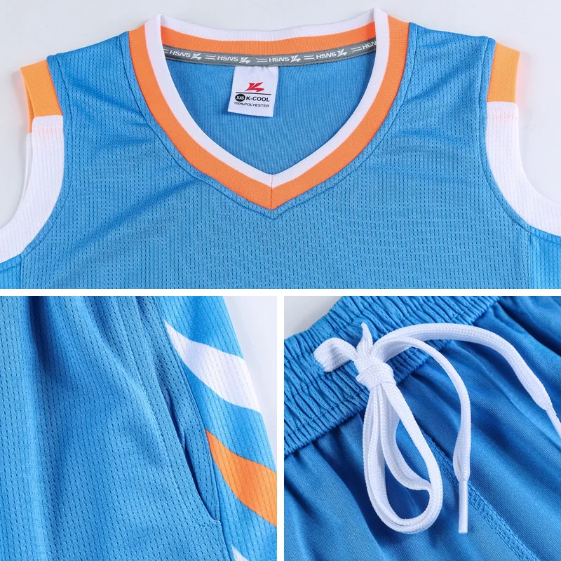 100% Plyester Children Basketball Uniform Set Breathable Kids Basketball Shirts Cheap Jersey For Boys M995