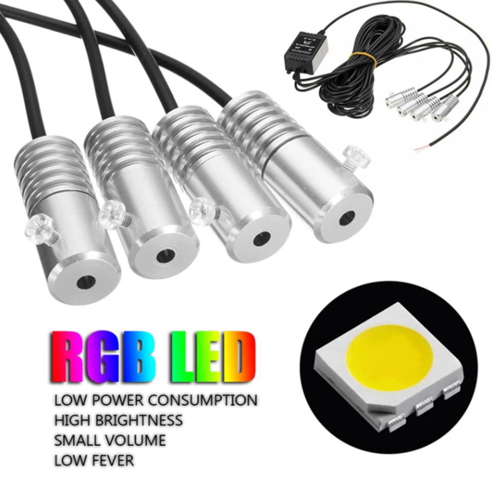 LED 자동차 인테리어 앰비언트 스트립 조명, RGB 광섬유 분위기 네온 조명 키트, 앱 리모컨 자동 장식 램프