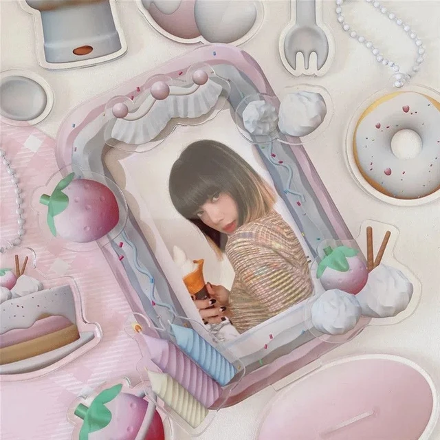 Akril Fotokard Tartó Ins Kawaii Képkeret Kpop Idol Fotókeret Asztali Kijelző Mágneses Fotóvédelem - Image 3