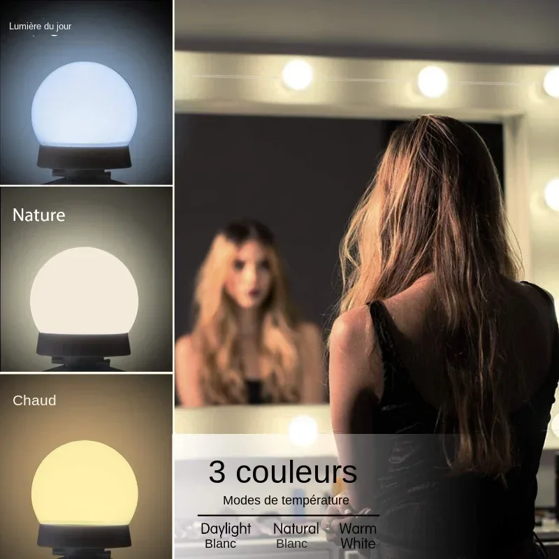 Makeup Mirror LED Light Bulbs Vanity Lights USB 5V Bathroom Dressing Table Lighting Dimmable LED Vanity Light For Mirror