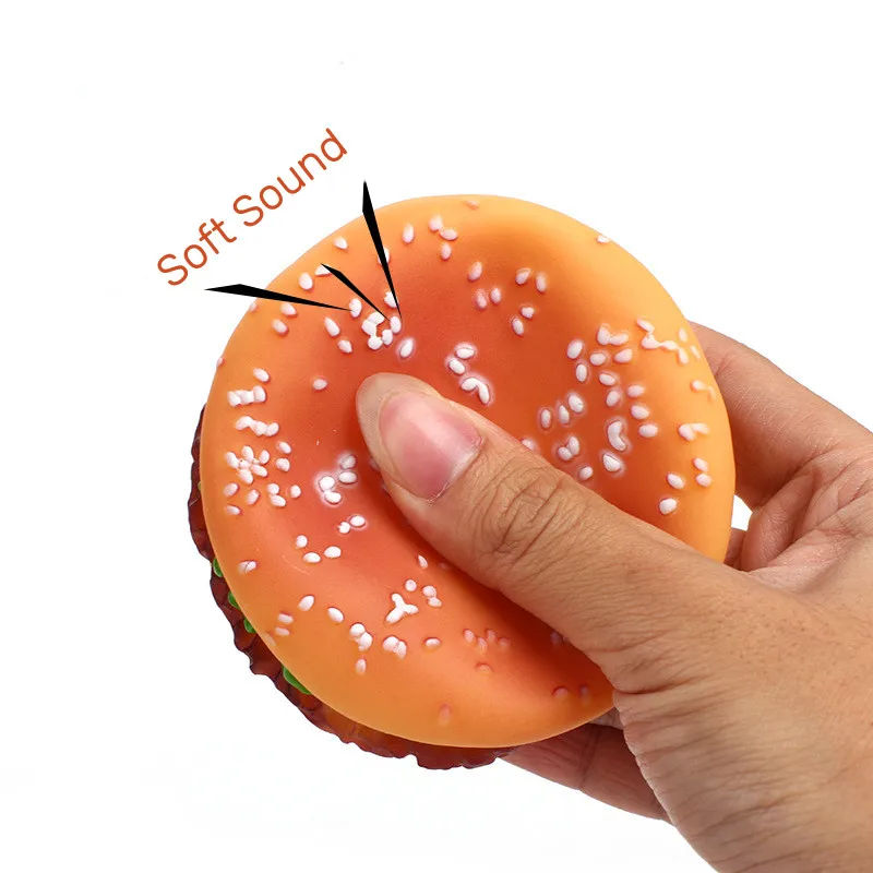 Cani da compagnia Giocattolo da hamburger Giocattoli per cuccioli non tossici Giocattoli da masticare per cani Formazione in silicone alimentare Giocare a masticare Accessori per gatti - immagine 2