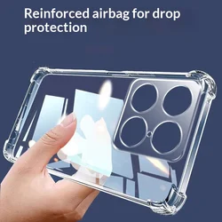 Transparent Silicone TPU Airbag Case for Motorola Edge 70 Fusion+ (Clear)