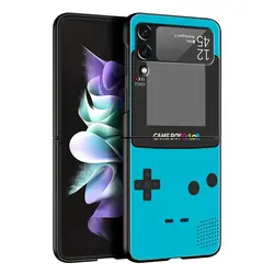 Retro Gameboy-Inspired Black Folding Phone Case for Samsung Galaxy Z Flip Series (A7)