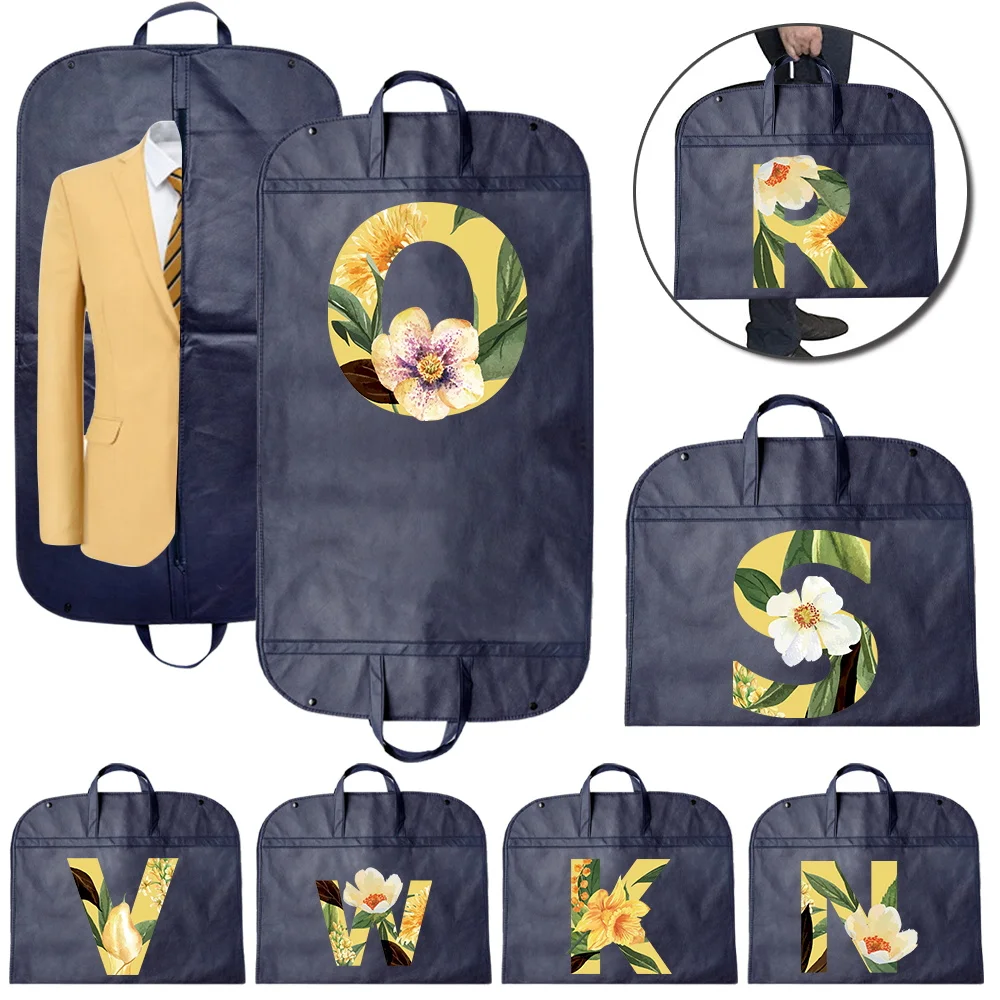 

New Non-woven Clothing Dust Covers Thickened Suit Coat Protective Cover Wardrobe Clothes Storage Bags Floral Pattern Series