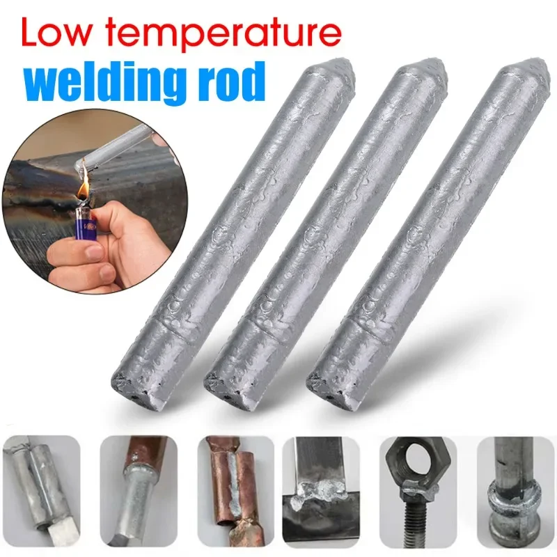 Aluminum Welding Rods 3-30Pcs Aluminum Welding Rods Low Temperature Easy Melt Copper Aluminum Powder Cored Convenient Weld Tools No Need Solder Powder