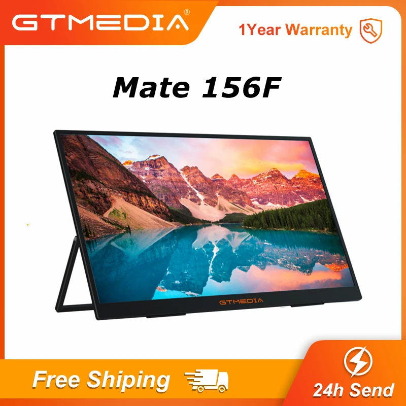 

GTMEDIA 15.6 inch Portable Monitor IPS FHD 1920*1080 Travel Gaming Display Screen for Laptop Phone Switch ps4 ps5 XboX