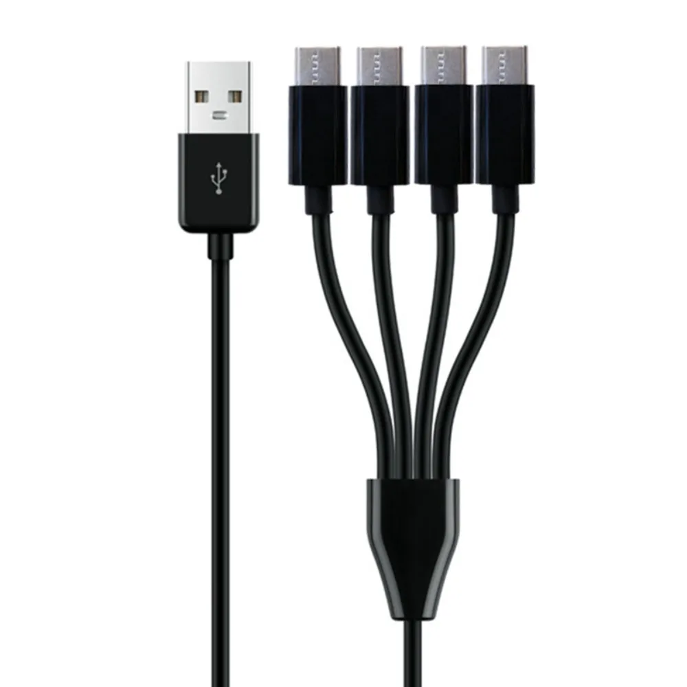 1 PC 멀티 4 In 1 충전 케이블 유형 C - 4 유형 C 와이어 USB C 분배기 케이블(휴대폰용)