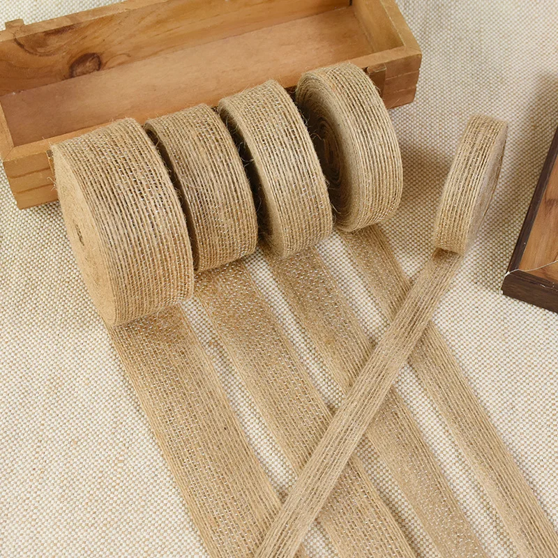 

Лента из натурального джута для банта, 10 м/рулон