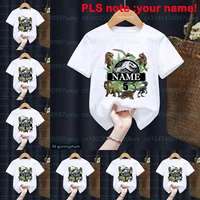 Note Your Name New Hot Movie Jurassic Park Birthday Gift 1-10th Tshirt Funny Dinosaur T-Shirts Boys tshirts Kids Clothes tops 1