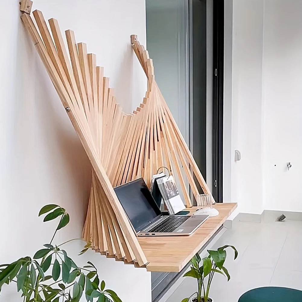 Folding Desk Wall Mounted Invisible Computer Table Home Fashion Mobile Laptop Table Furniture Room Desk Study Decor