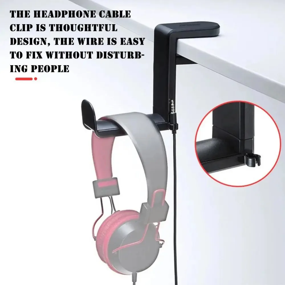 Rotating Headphone Stand and Desk Hanger for Gaming Headsets and Accessories