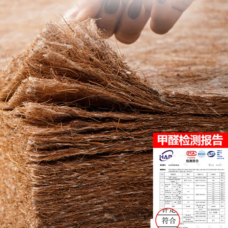 Household Mattress 100% Natural Coir hard mattress coconut palm mats pad coir palm folding mattress children's hard natural coir cushion