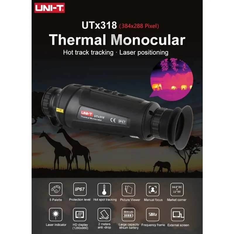 

UNI-T UTx318 384*288 Pixels Thermal Image Scope Thermal Imaging for Hunting Thermal Imaging Cameras