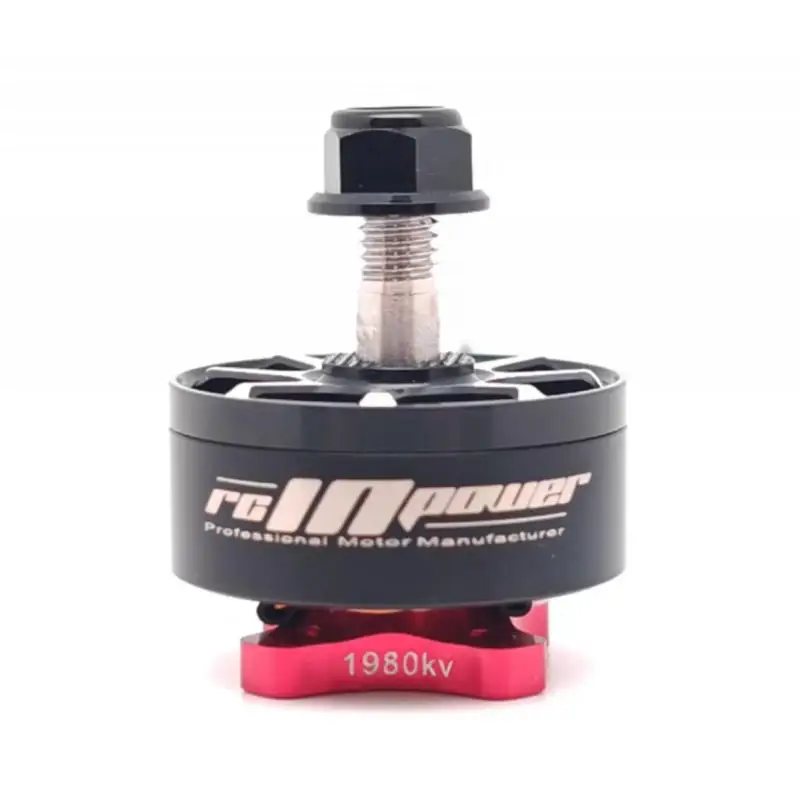 Moteur sans balais RCinpower EX2207 EXV2 2207 PLUS 2500KV en gros plan, montrant les détails de construction.