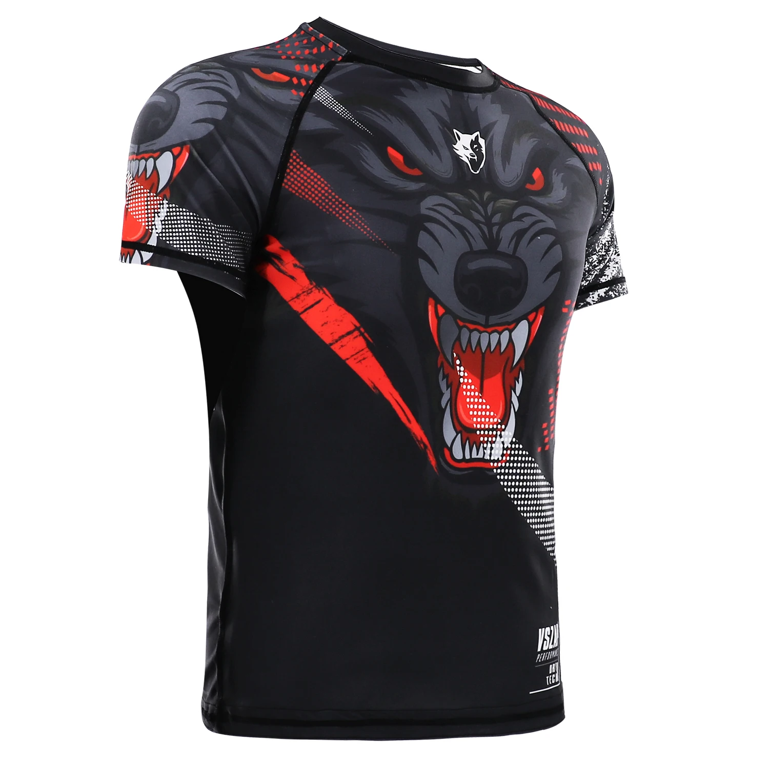 VSZAP Dark Night Quick-Drying Boxing Sport T-Shirt, Jiu-Jitsu MMA Compression Garment