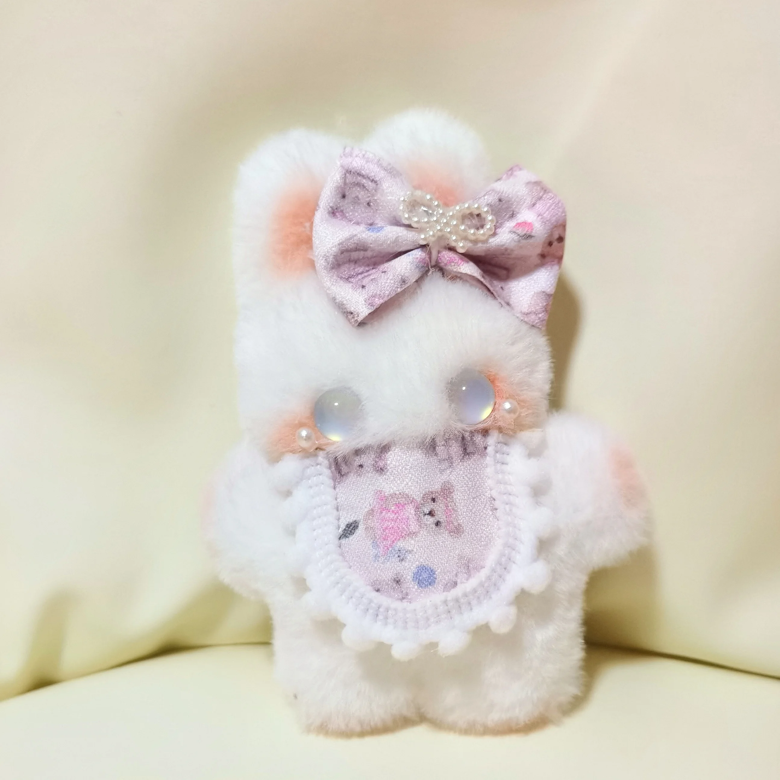 

Cartoon Diy Healing Doll Cute Healing Series Net Red Rabbit Doll Blue Eye Doll Plush Personality Bag Pendant Birthday Gift