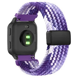 Braided Solo Loop Wristband for Garmin Smartwatches, 20mm Strap (Grape purple)