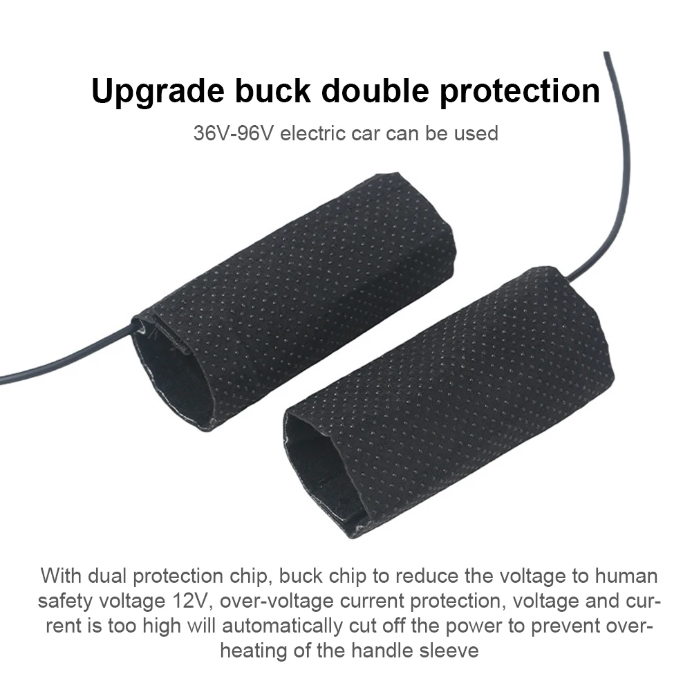 Motorcycle Heated Grips Handlebars Cover 3 Gear Adjustable USB Electric Handlebar Heater Hot Grip Hand Warmer for Outdoor Riding