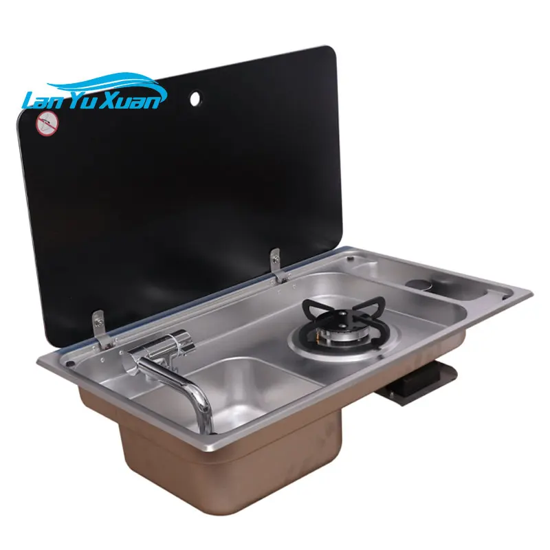 camper van accessories Burner Pull Type Gas Stove Boat Caravan RV Stainless Steel Universal Rv Boat Sink camper van stainless steel single burner gas stove and sink rv caravan yacht camper outdoor gas stove pull out gas stove