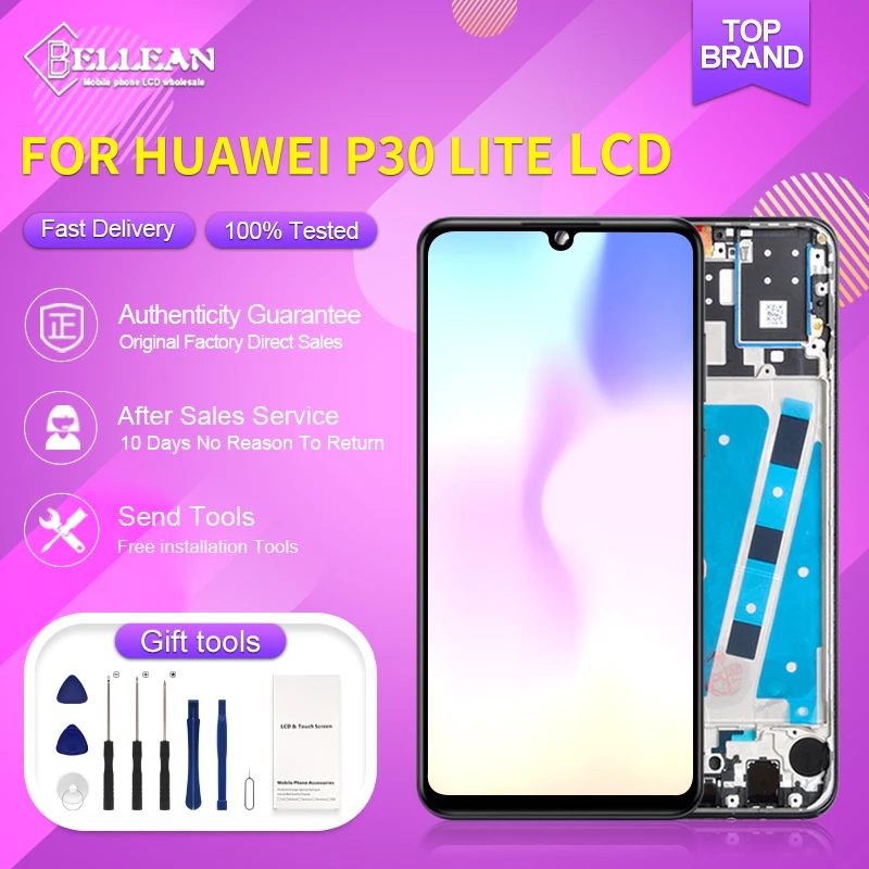1 шт. протестированный 6 15 дюймовый оригинальный дисплей Nova 4e для Huawei P30 Lite ЖК
