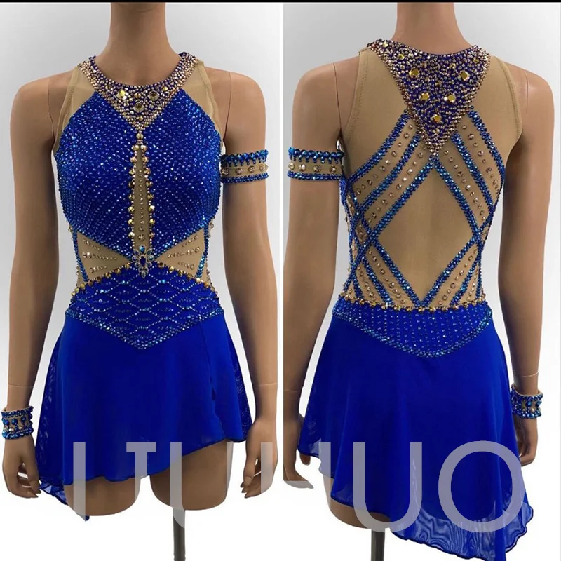 LIUHUO Kunstschaatsen Training Fleece Jassen Kind Glanzend Gekleurde Diamant Meisje Comfortabele Warme Jassen, Zwart, S