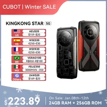 Cubot KingKong Star Rugged Smartphone 5G, 24GB(12+12GB) RAM, 256GB ROM, 6.78" 2K Screen, 100MP Camera, 10600mAh, 33W Charge, NFC