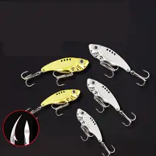 

1PC Metal VIB Fishing Lures 3g/7g/10g/15g Spinner Spoon Crankbait Silver/Gold Vivid Vibrations Bass Artificial Hard Lure Tackle