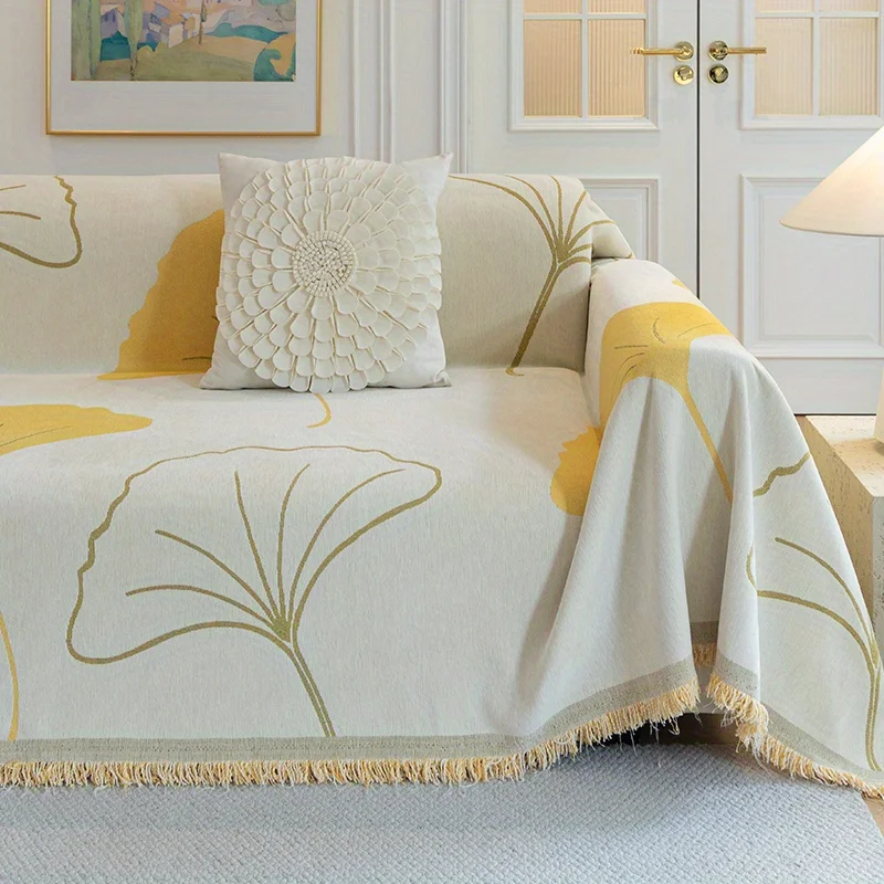 1PC sofa towel, a whole cover, simple and modern universal cover, non-slip backrest cover blanket for all seasons 4