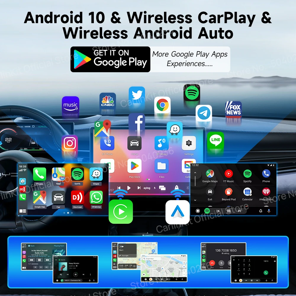 CarlinKit CarPlay AI TV ڽ LED ̴  CarPlay ȵ̵ ڵ  ڵ  Netflix IPTV  512G SD  Ʈ  ڽ