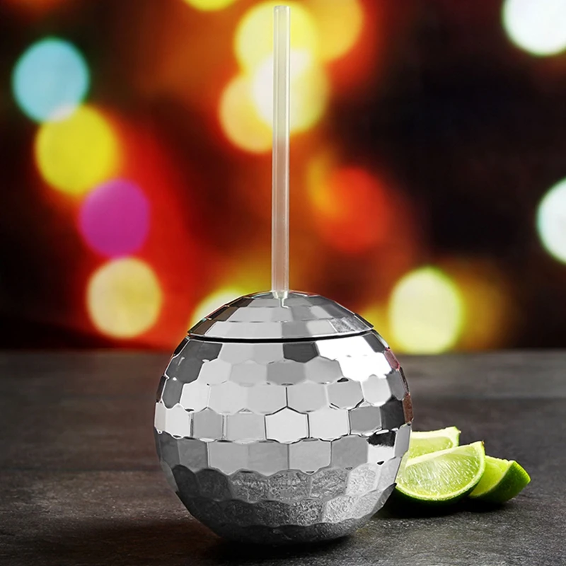 Glass Cup Flashing Plastic Cup 1pc Flash Cocktail Cup Disco Ball Cups