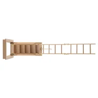 1:12 Mini Modern Miniature Furniture Folding Attic Stairs Doll House Decoration 2