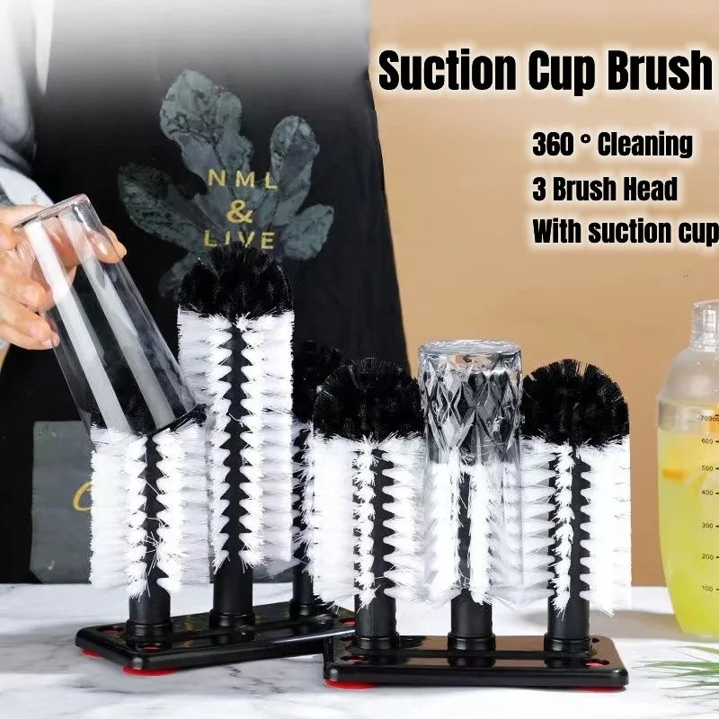 Sink Suction Cleaning Brush Cups Goblet Mugs Cleaner Cup Scrubber Strong  Suction Lazy Use Clean Brush For Cup Kitchen Accessorie - AliExpress