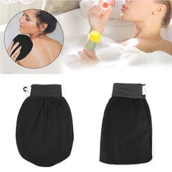 1Pc Single Layer Exfoliator Mitt Black Bath Shower Dead Skin Exfoliating Removal Gloves Exfoliating Gloves Bath Gloves Scrubbing