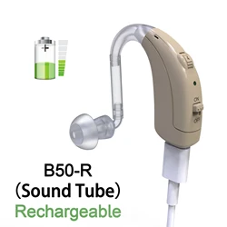 2024 Premium Digital Hearing Aid with Adjustable Tone and Portable Sound Amplifier (B50 R -Rechargeable)