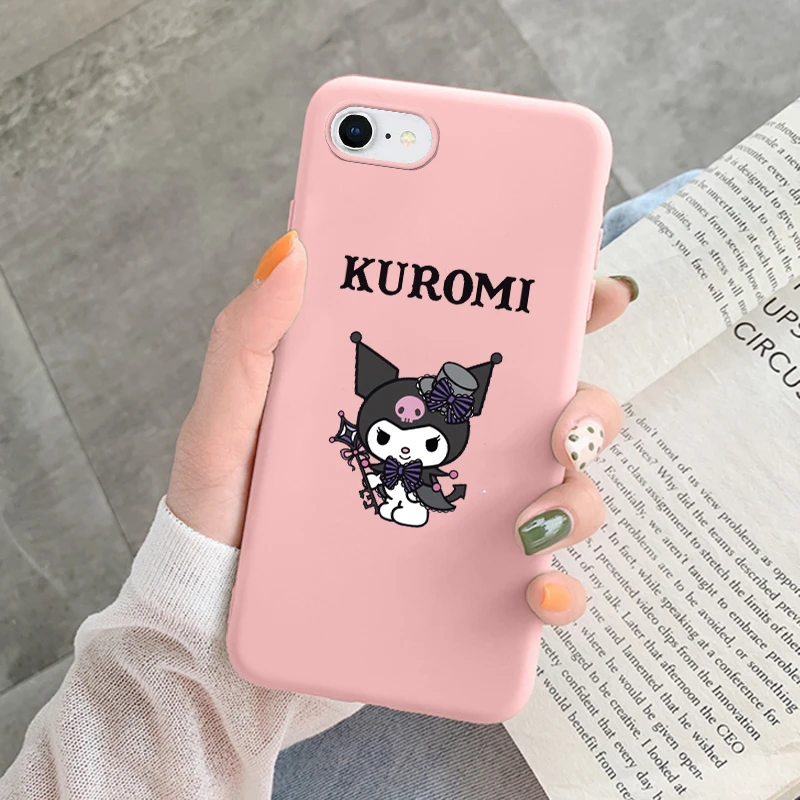 thumbnail image 1 of Funda bonita de Anime para iPhone 7 8 Plus SE 2020, funda de silicona suave a prueba de golpes para iphone 7Plus 8 +, funda Kuromi Rabbit, 1 of 5