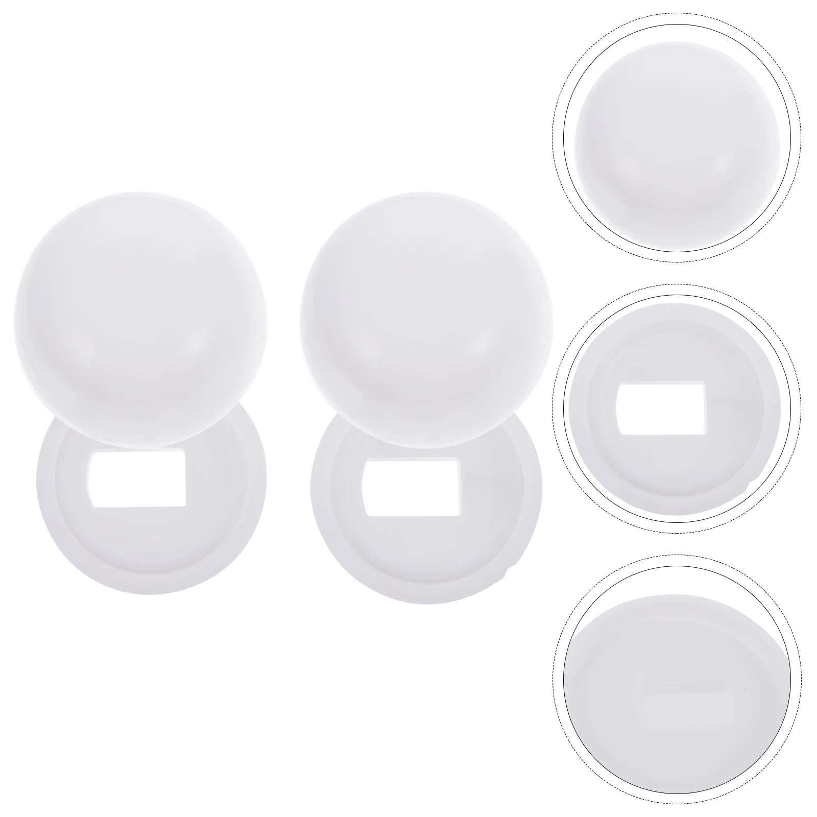 

2 Pair Toilet Seat Accessories Practical Closestool Bolt Cover Blue Decor Plastic Stinkpot Black Screws Cap Appendix