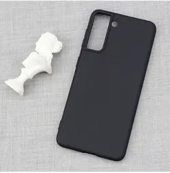 Sleek Black Matte Silicone TPU Phone Case - Durable and Stylish Back Cover for S7 (Black)