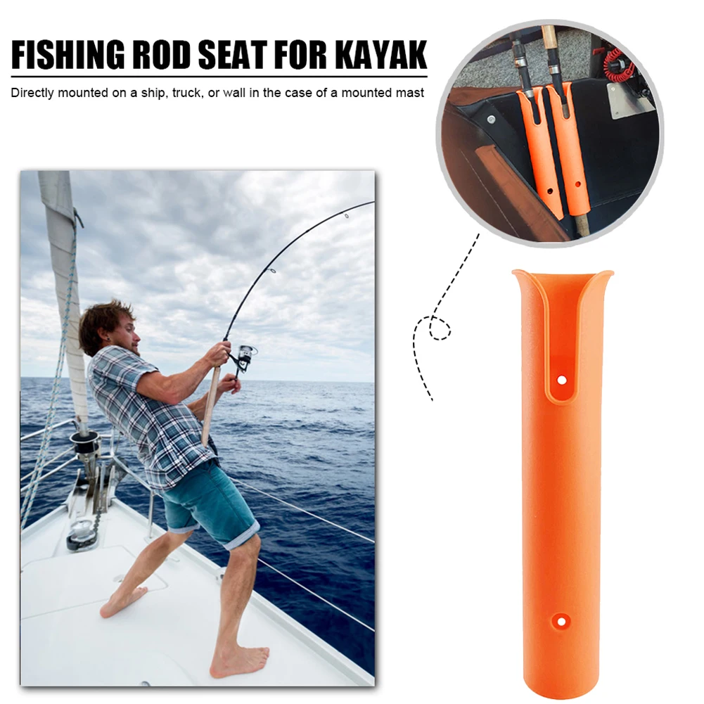 Plastic Fishing Rod Rack Holders Boat Kayak Insert Pole Tube Mount Support  Boat Lake River Stream Fishing Tackle Equipments