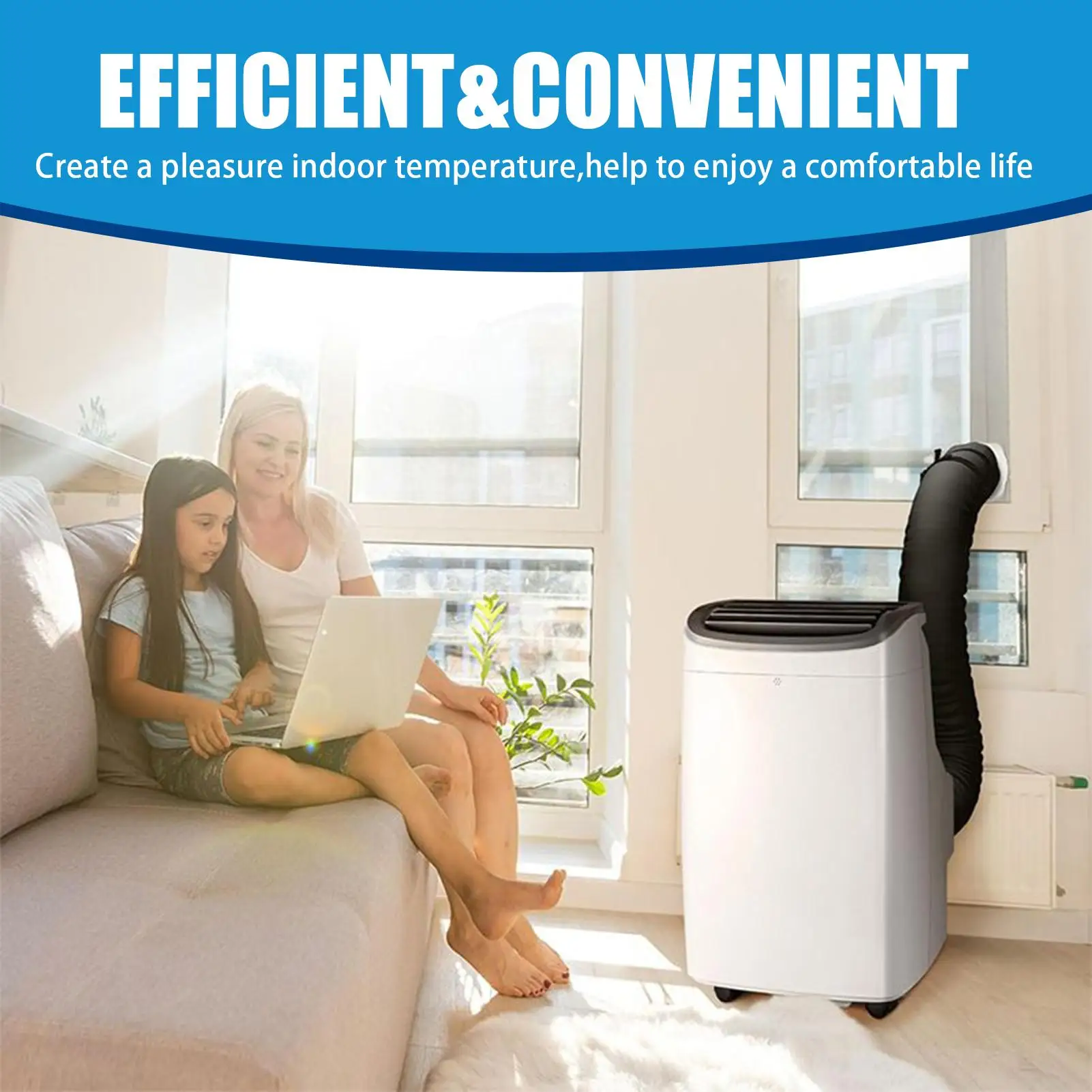 Portable Air Conditioner Hose Cover Wrap Fits Portable AC Hose Insulation Sleeve for 5" & 5.9" Diameter Exhaust Hose