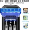Cooler Dispenser Built-in Ice Maker Countertop,3-in-1 Portable Ice Machine 44lbs Daily,Top Loading 5 Gallon Water Dispenser w. C 2