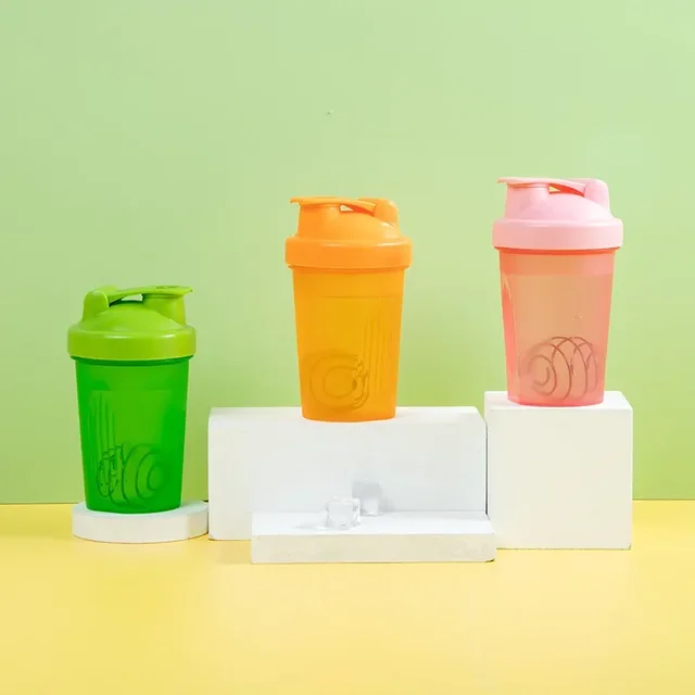 Sport Shaker Bottle 400ML Whey Protein Powder Mixing Bottle Sport Fitness Gym Shaker Outdoor Portable Plastic Drink Bottle 3
