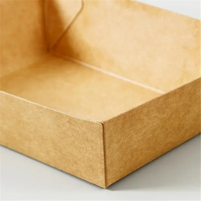 50pcs Disposable Kraft Paper Food Serving Trays with Dual Compartments, Eco Friendly Sn... - SKU KPFT1448 - UGI Packaging