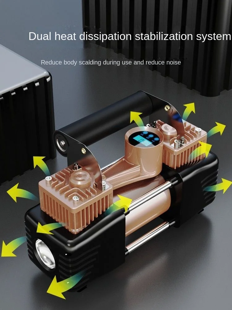 Vehicle-mounted Air Pump Double-cylinder High-power Portable Air Pump Is Suitable for Car Multi-function