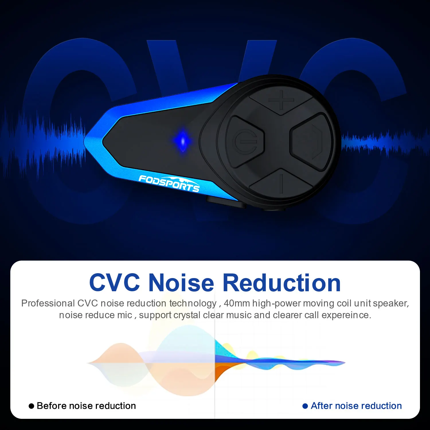 Fodsports Bt-s3 Motorrad Bluetooth Helm Headset Wasserdicht_voghion.com