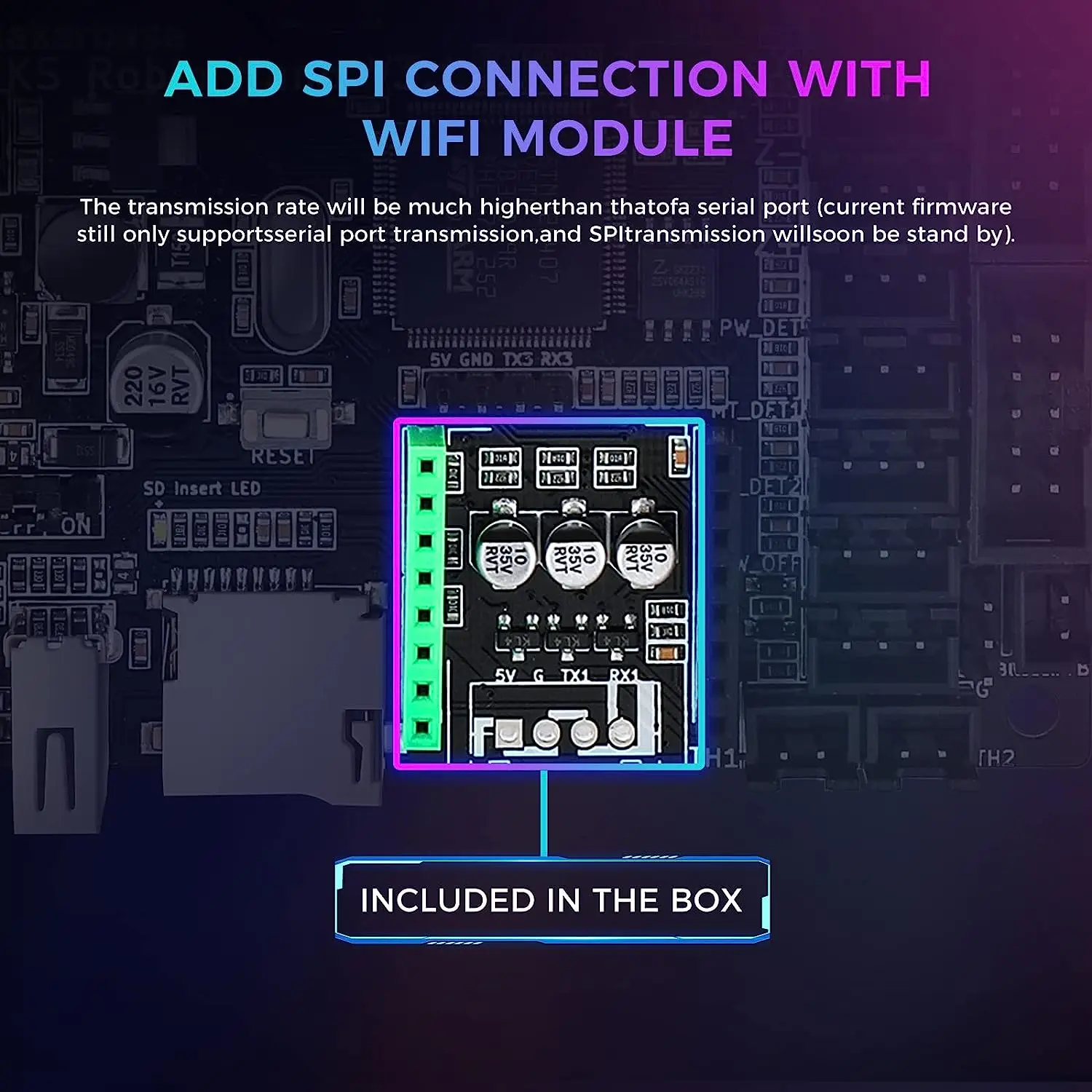 Makerbase-mks Robin Controlador Motherboard Touch Screen para Ender3 Módulo Wifi Peça Impressora 3d Nano v3 32bit Tmc2209 Ts35 - Imagem 6