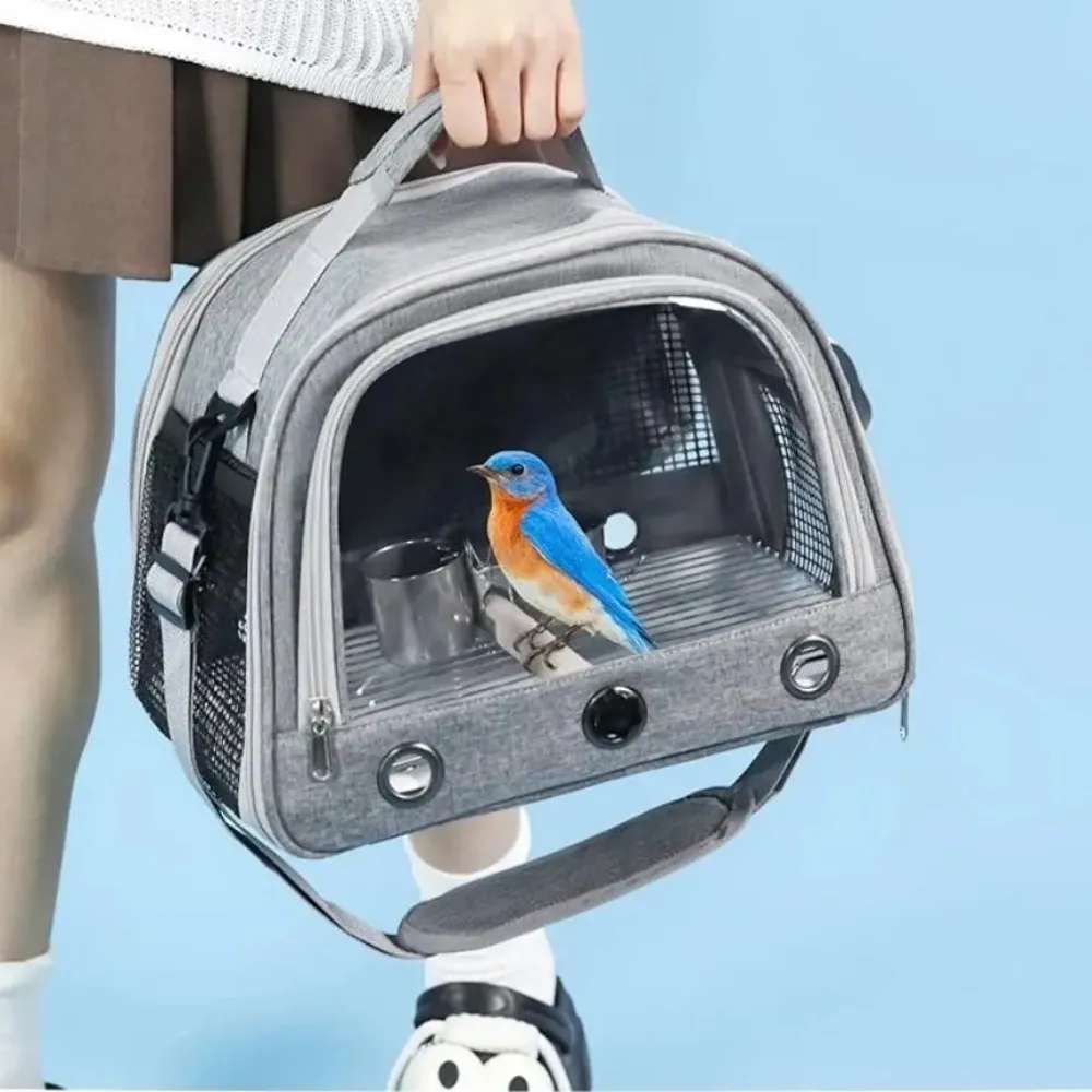 Breathable Portable Parrot Travel Bag Comfortable with Tray Parrot Carrier Bag Large Capacity Bird Backpack Pet Supplies