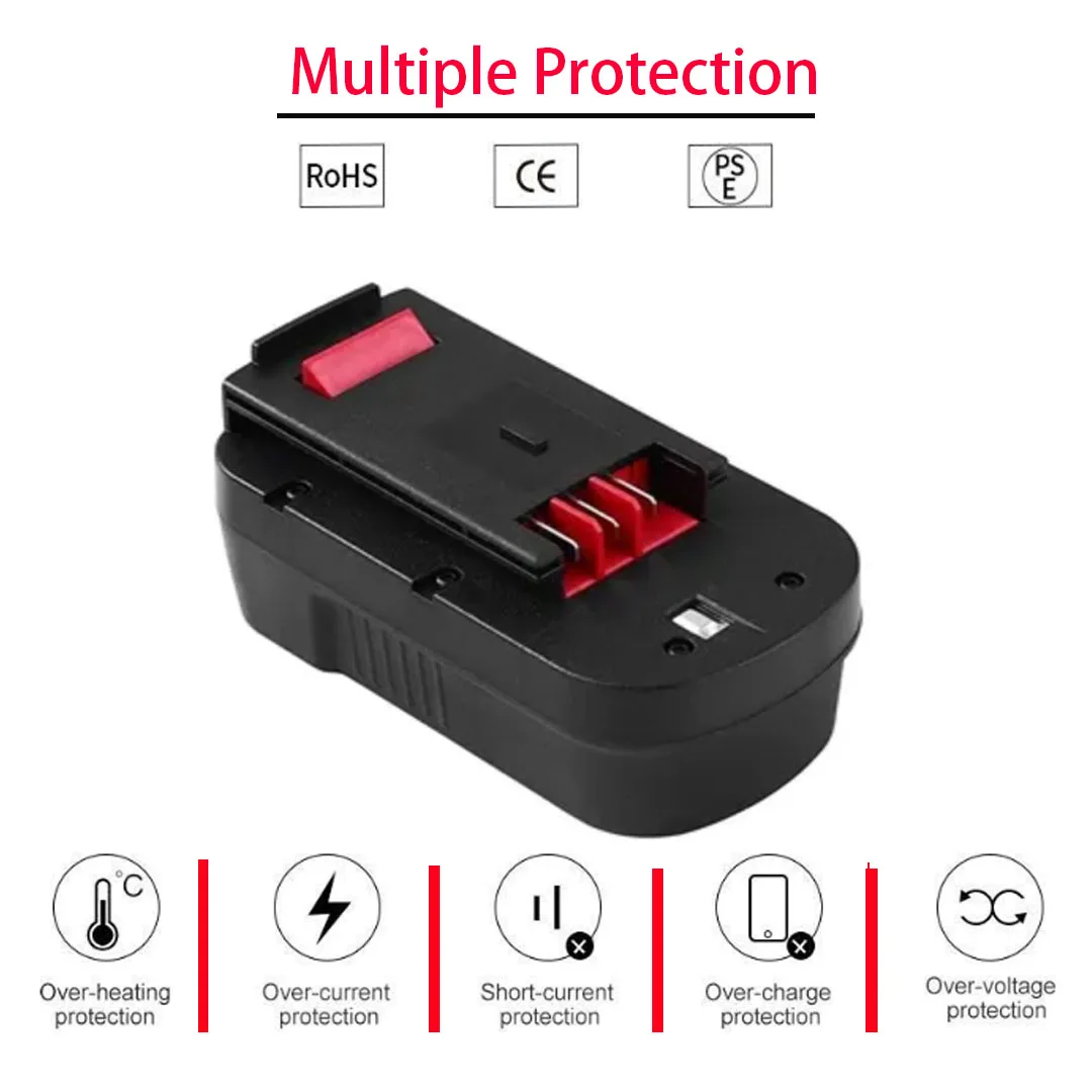 10000mAh 10C HPB18 Li Ion Battery Fits For Black Decker 18V HPB18 OPE HP188F2B NS118 HPG1800 NST2118 HP188F3K PS18K2 HPG18K 2 AliExpress
