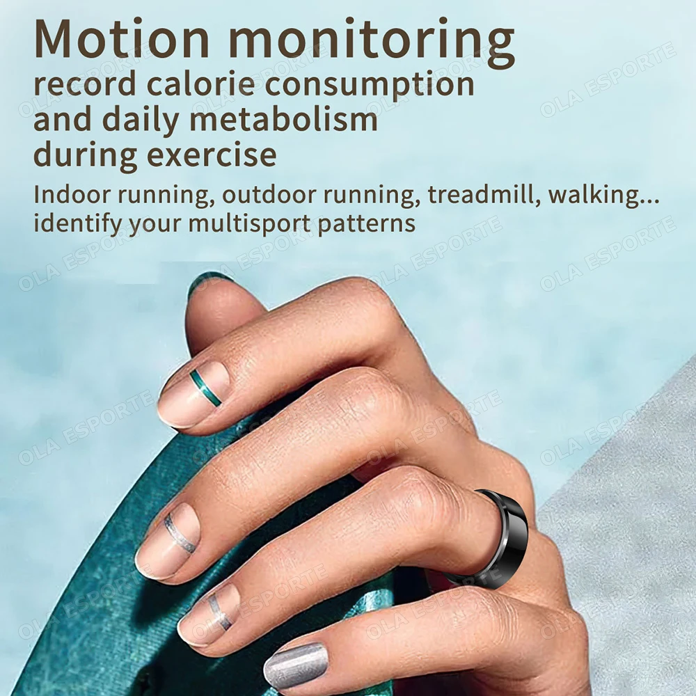 2025 New Smart Ring Man Women Heart Rate Sleep Monitoring ring IP68 & 5ATM Waterproof Multi-sport Mode Smartring For Android IOS